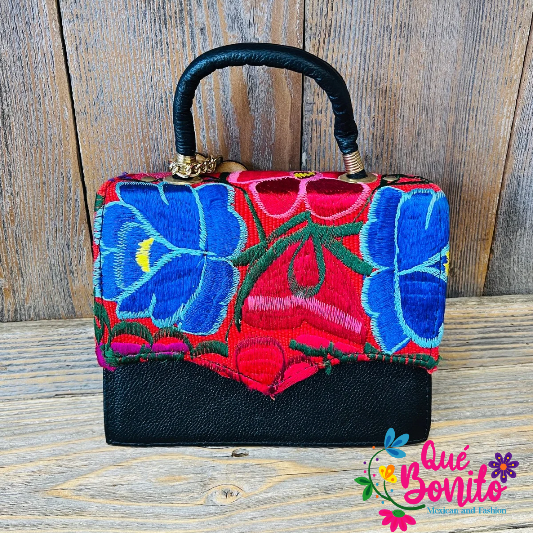 Leather Engraved Hand Bag/Crossbody Que Bonito Mexican and Fashion