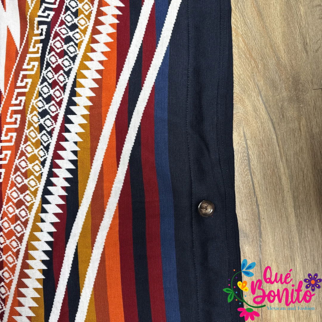 Poncho Tribal Decoration Fleeced Inside with Hoodie Unisex One-size