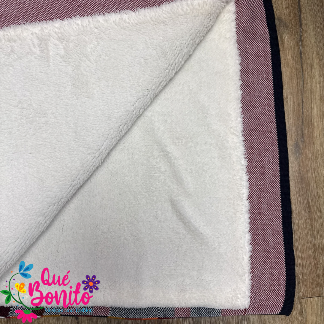 Poncho Tribal Decoration Fleeced Inside with Hoodie Unisex One-size