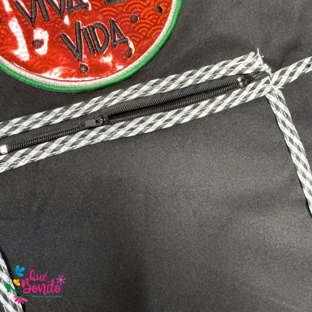 Catalina Polyester Apron Both Sides with Strings on the Side with Three Pockets and Zipper