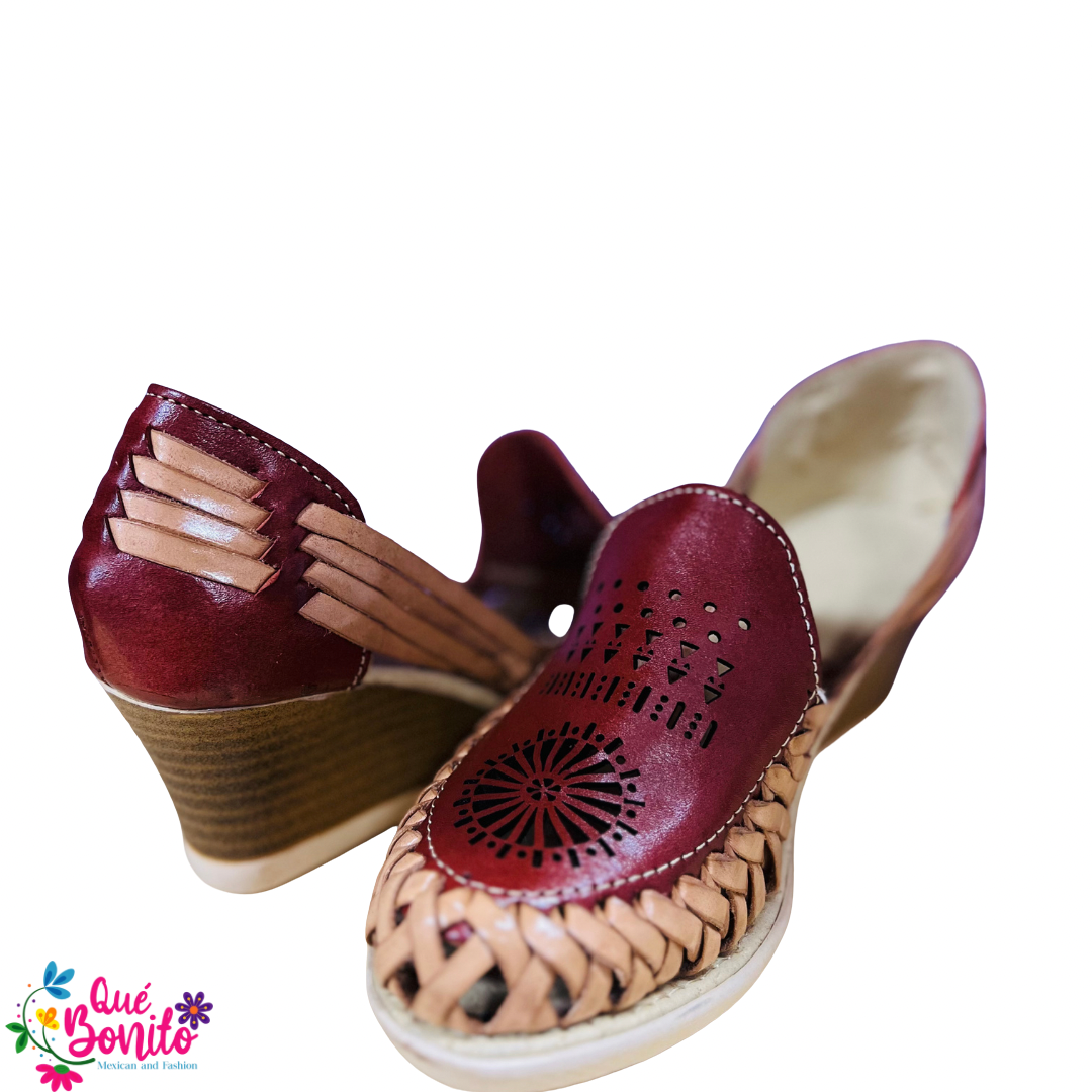 Alicia Leather Heel  Que Bonito Mexican and Fashion