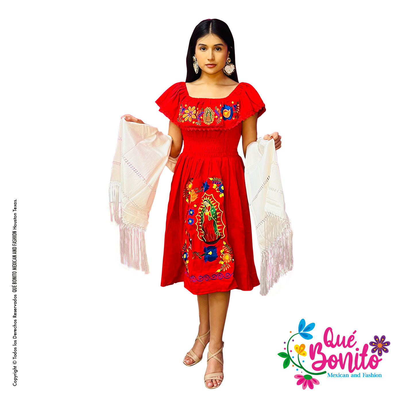 Virgen de Guadalupe Kimona Dress Que Bonito Mexican and Fashion