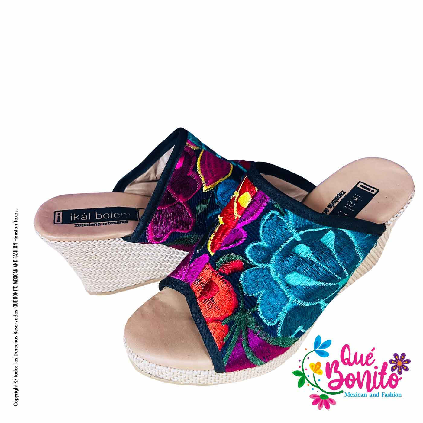 Marina Embroidered Heel  Que Bonito Mexican and Fashion